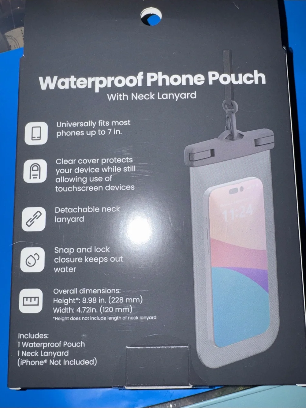 Waterproof Phone Pouch with Neck Lanyard